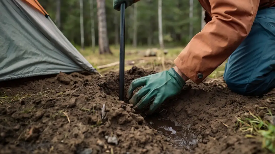 Préparer le terrain pour la tente